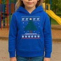 Funny Pi Tree Christmas Math Teacher Ugly Sweater Funny Gift Kids Hoodie thumb 3