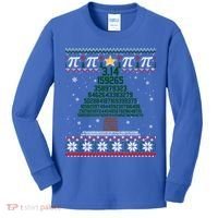 Funny Pi Tree Christmas Math Teacher Ugly Sweater Funny Gift Kids Long Sleeve Shirt thumb 0