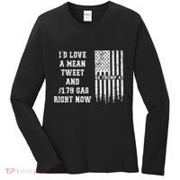 Funny Pro Trump Fathers Day Gas Prices Mean Tweets July 4th Women's Long Sleeve Shirt thumb 0