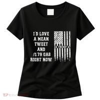 Funny Pro Trump Fathers Day Gas Prices Mean Tweets July 4th Women's T-Shirt thumb 0