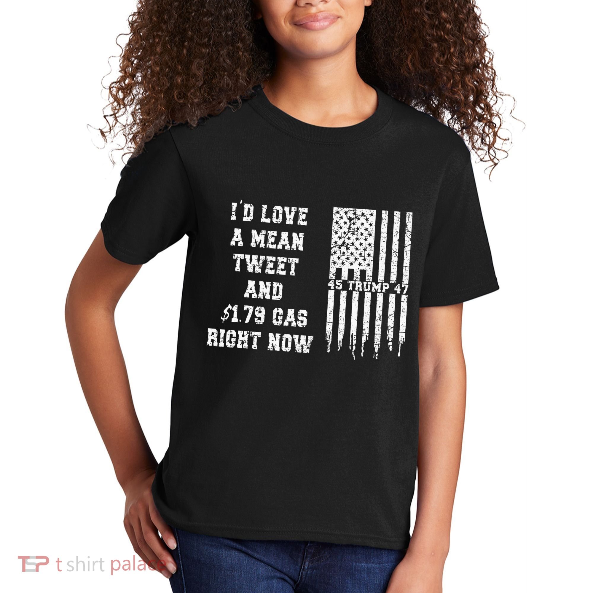 Funny Pro Trump Fathers Day Gas Prices Mean Tweets July 4th Kids T-Shirt