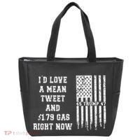 Funny Pro Trump Fathers Day Gas Prices Mean Tweets July 4th Tote Bag thumb 0
