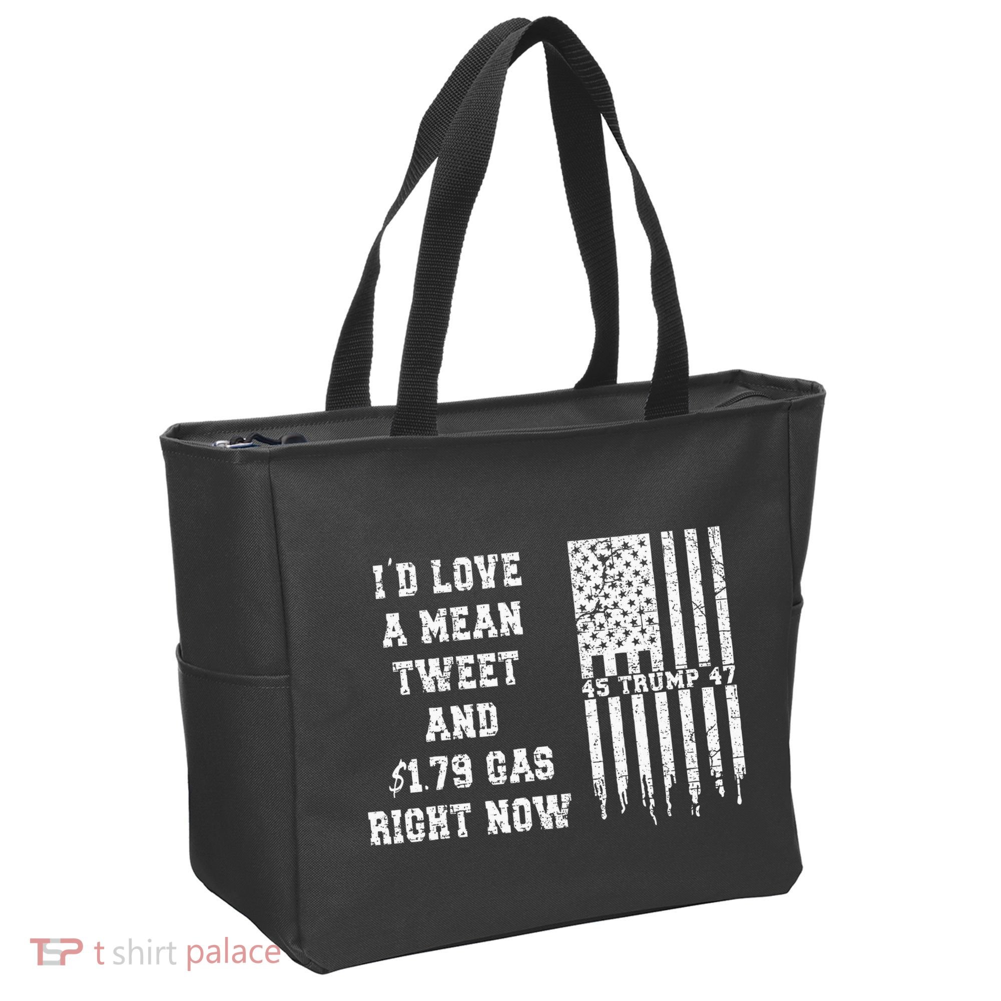 Funny Pro Trump Fathers Day Gas Prices Mean Tweets July 4th Tote Bag