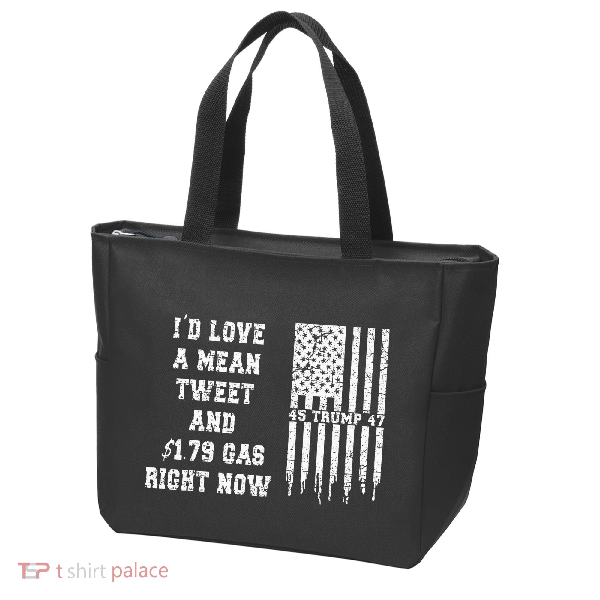 Funny Pro Trump Fathers Day Gas Prices Mean Tweets July 4th Tote Bag