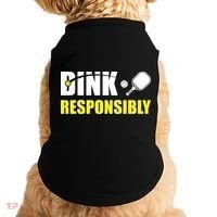 Funny Pickleball Team Clothing Dink Responsibly Doggie Tank thumb 0