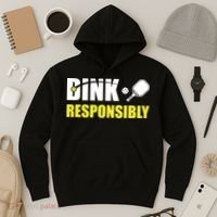 Funny Pickleball Team Clothing Dink Responsibly Hoodie thumb 3