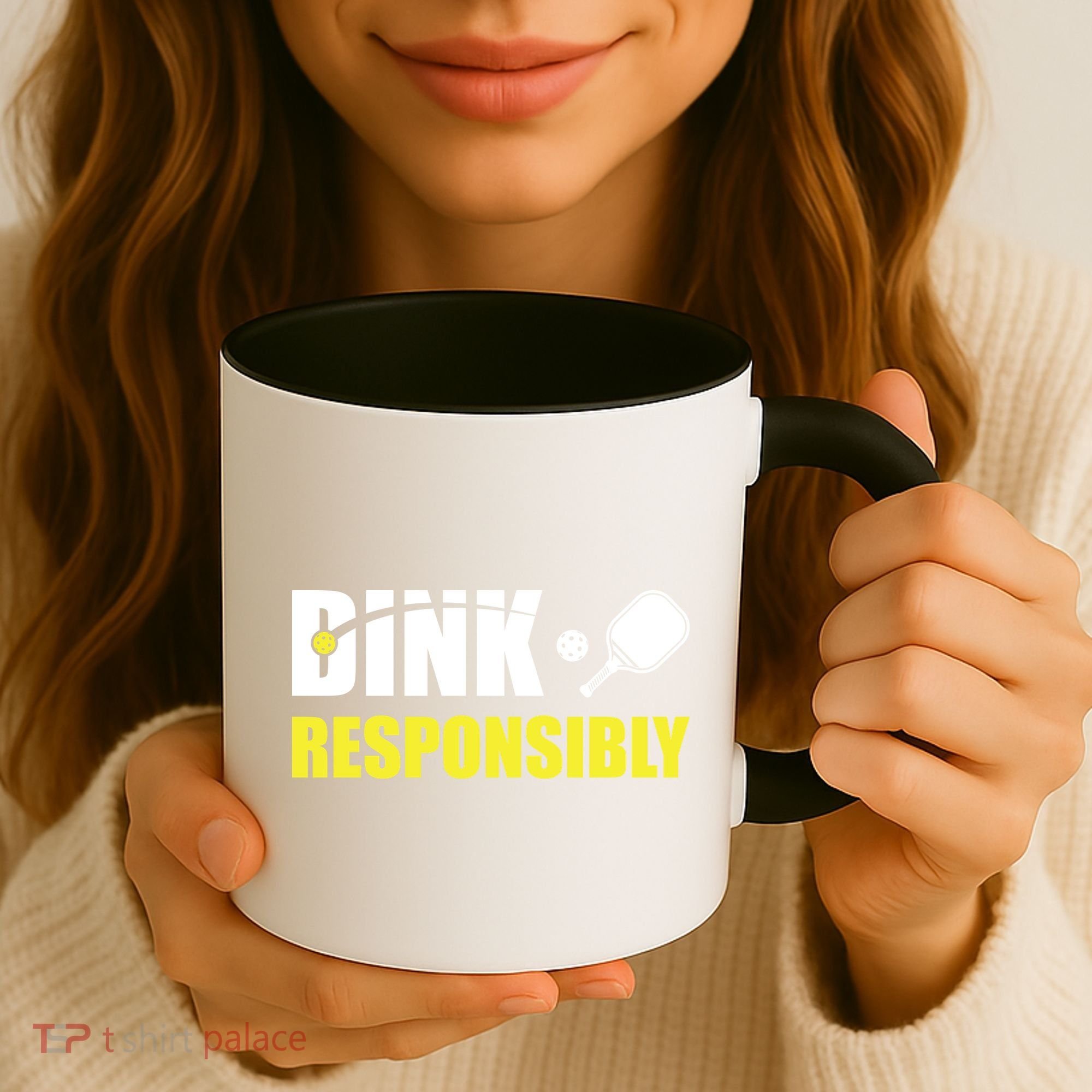 Funny Pickleball Team Clothing Dink Responsibly Coffee Mug