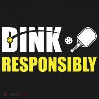 Funny Pickleball Team Clothing Dink Responsibly Mousepad thumb 1