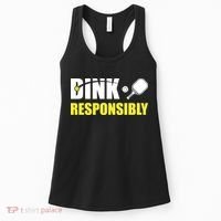 Funny Pickleball Team Clothing Dink Responsibly Women's Tank Top thumb 0