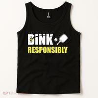 Funny Pickleball Team Clothing Dink Responsibly Tank Top thumb 2