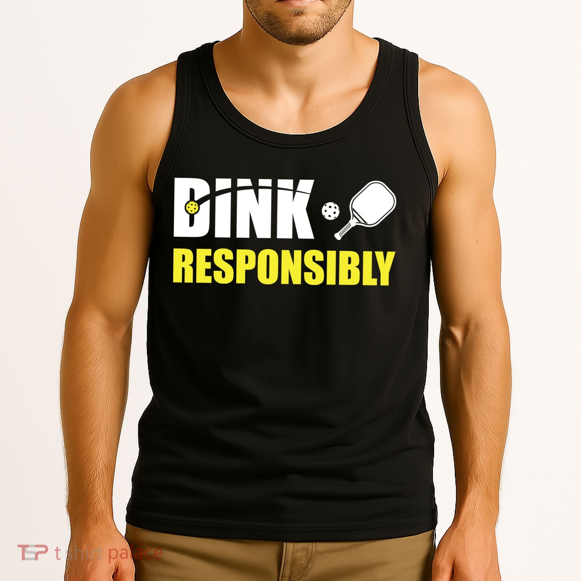 Funny Pickleball Team Clothing Dink Responsibly Tank Top