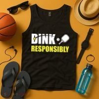 Funny Pickleball Team Clothing Dink Responsibly Tank Top thumb 4