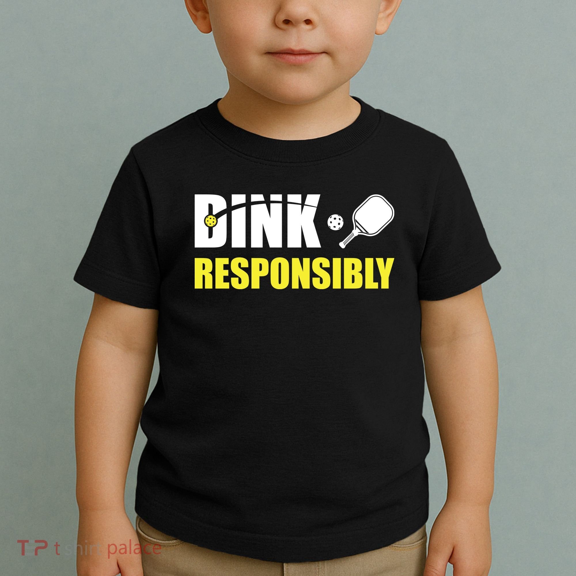 Funny Pickleball Team Clothing Dink Responsibly Toddler T-Shirt