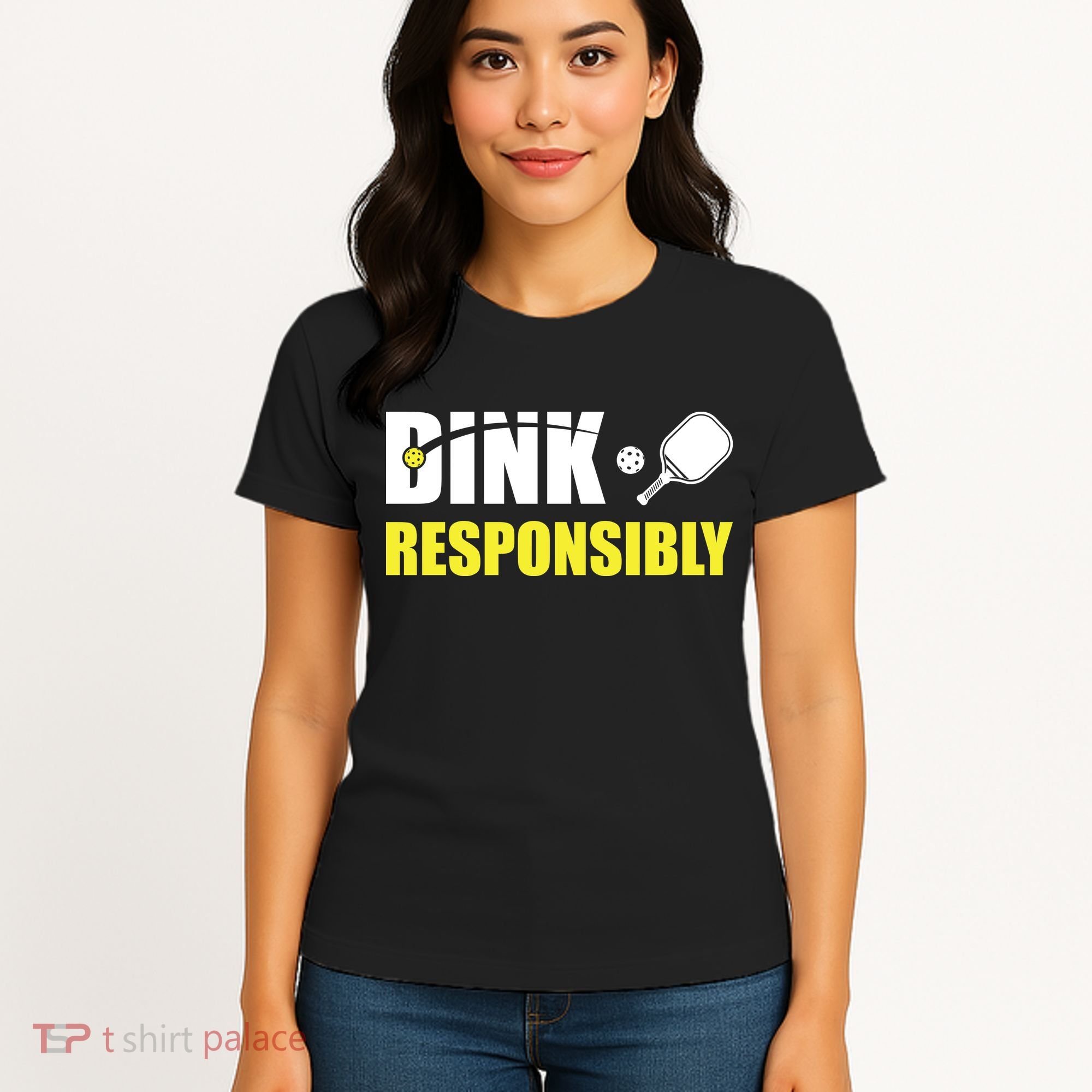 Funny Pickleball Team Clothing Dink Responsibly Women's T-Shirt