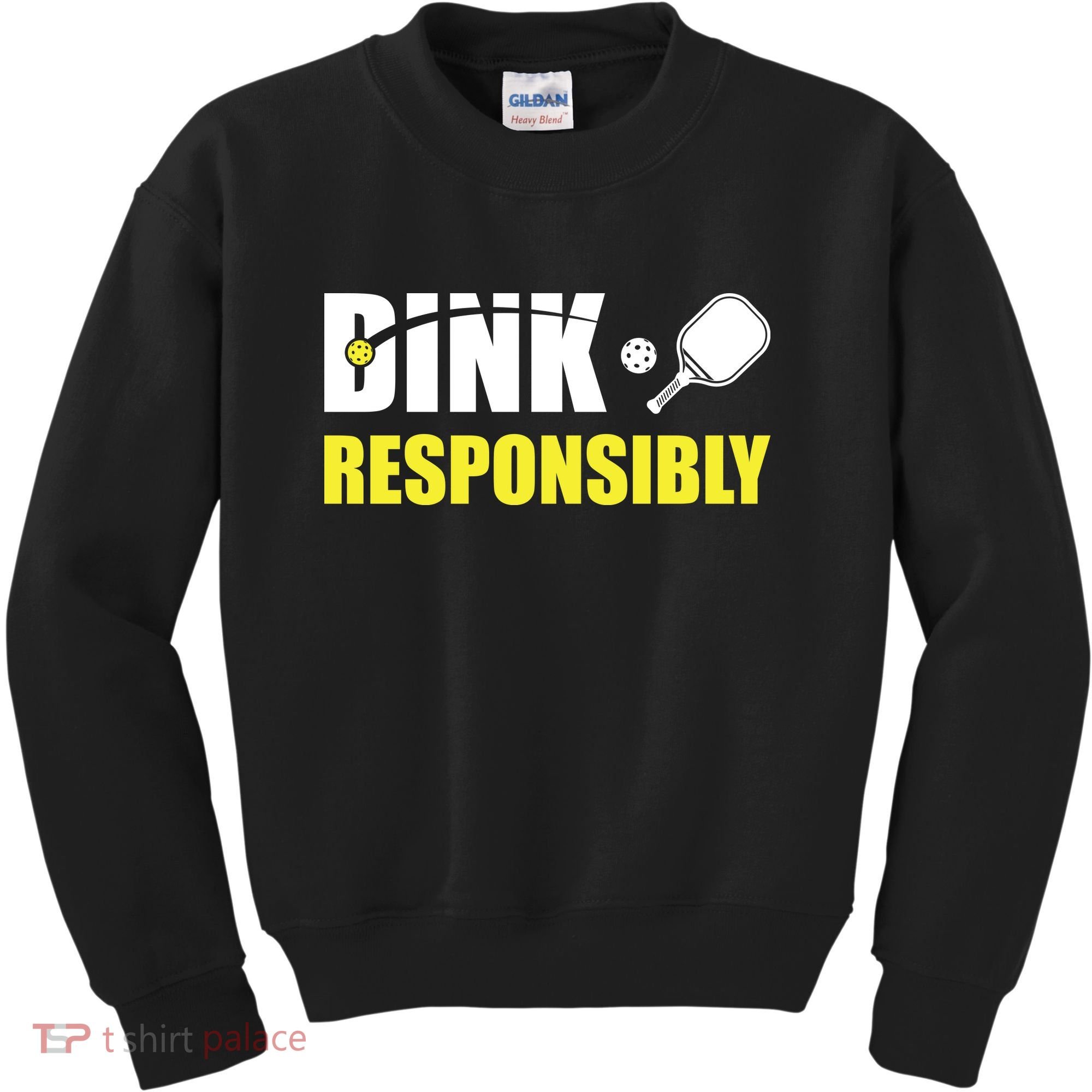 Funny Pickleball Team Clothing Dink Responsibly Kids Sweatshirt