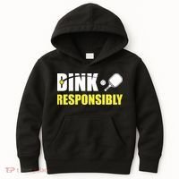 Funny Pickleball Team Clothing Dink Responsibly Kids Hoodie thumb 0