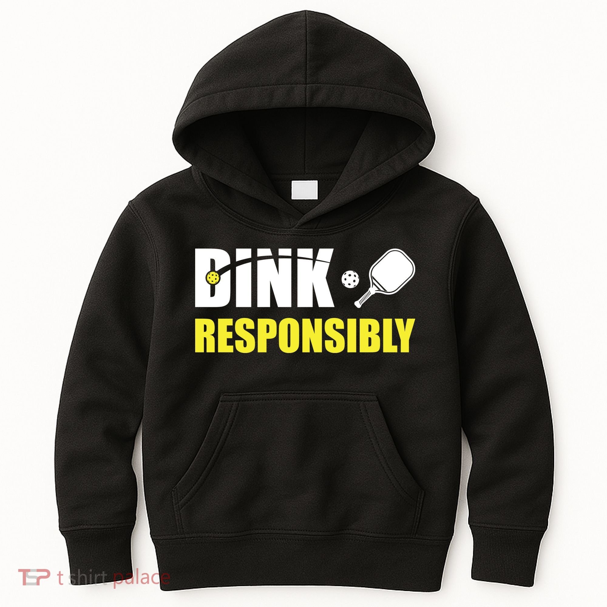 Funny Pickleball Team Clothing Dink Responsibly Kids Hoodie