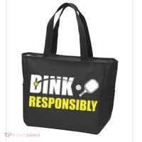 Funny Pickleball Team Clothing Dink Responsibly Tote Bag thumb 3