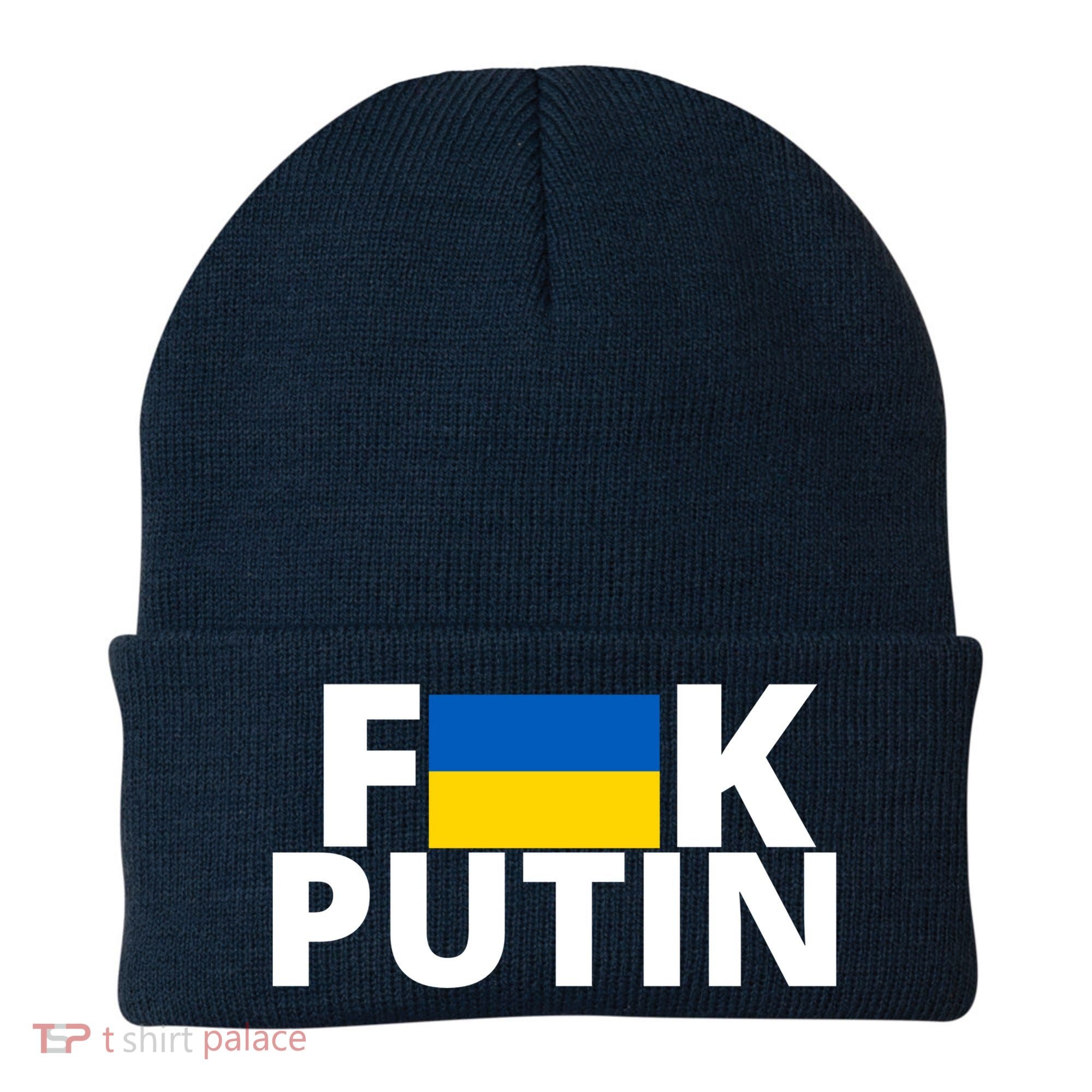 Fuck Putin Ukraine Flag Beanie