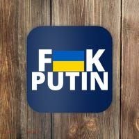 Fuck Putin Ukraine Flag Coaster thumb 0