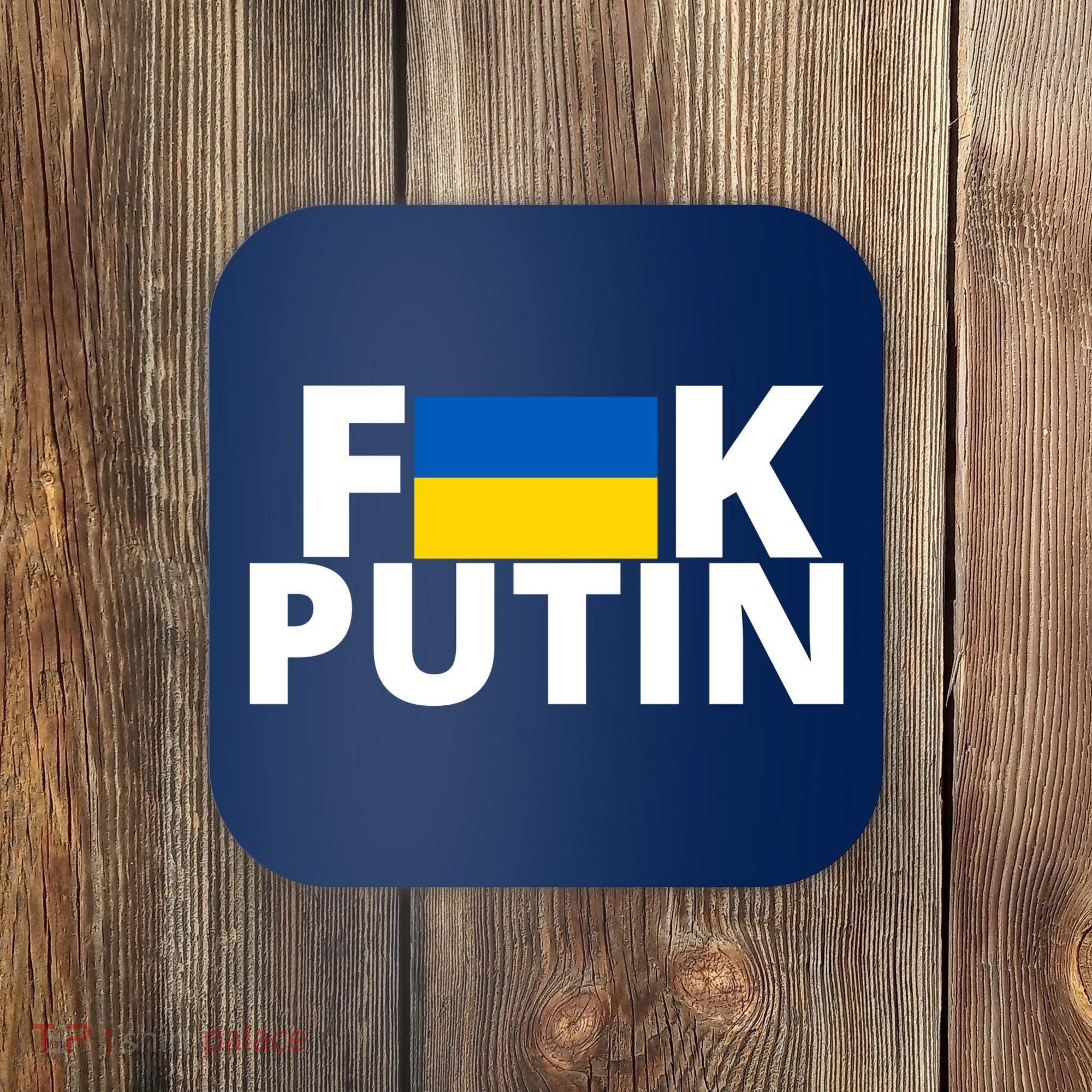 Fuck Putin Ukraine Flag Coaster
