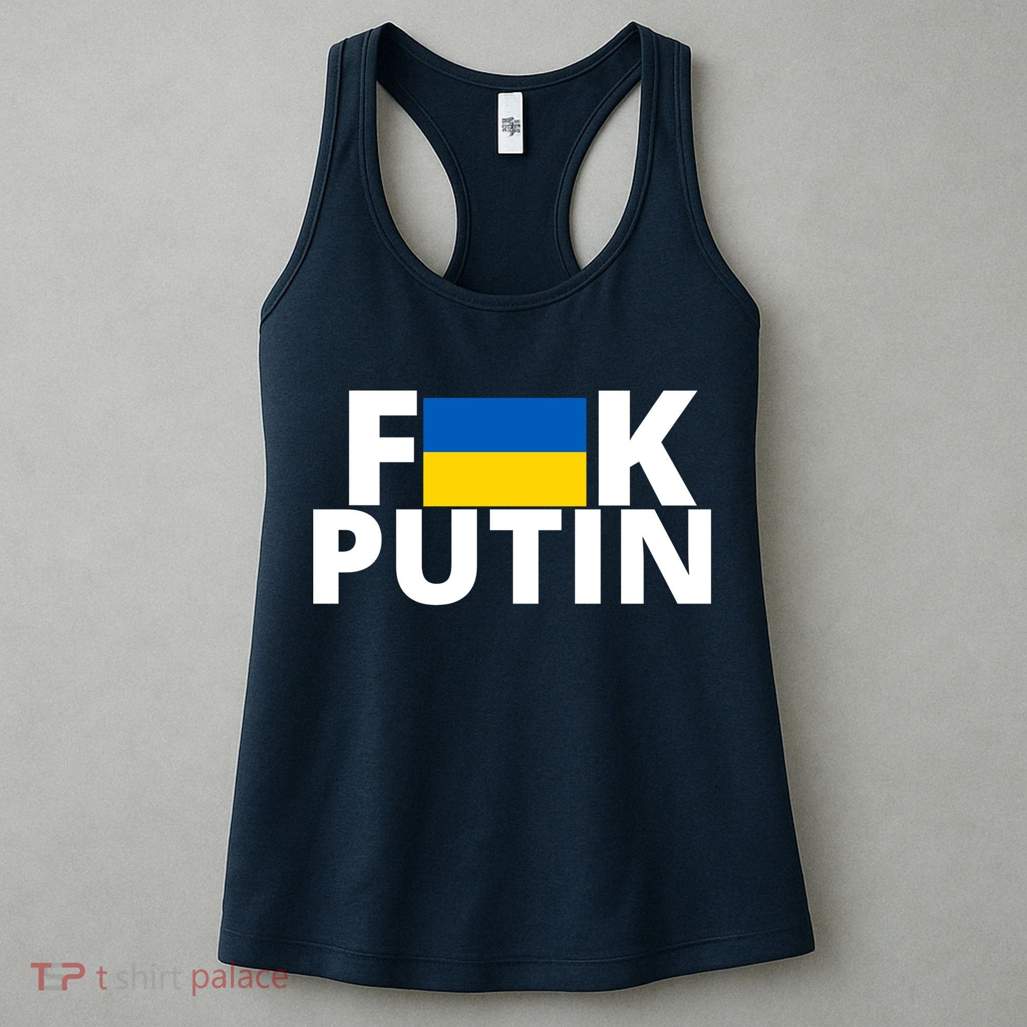 Fuck Putin Ukraine Flag Women's Tank Top