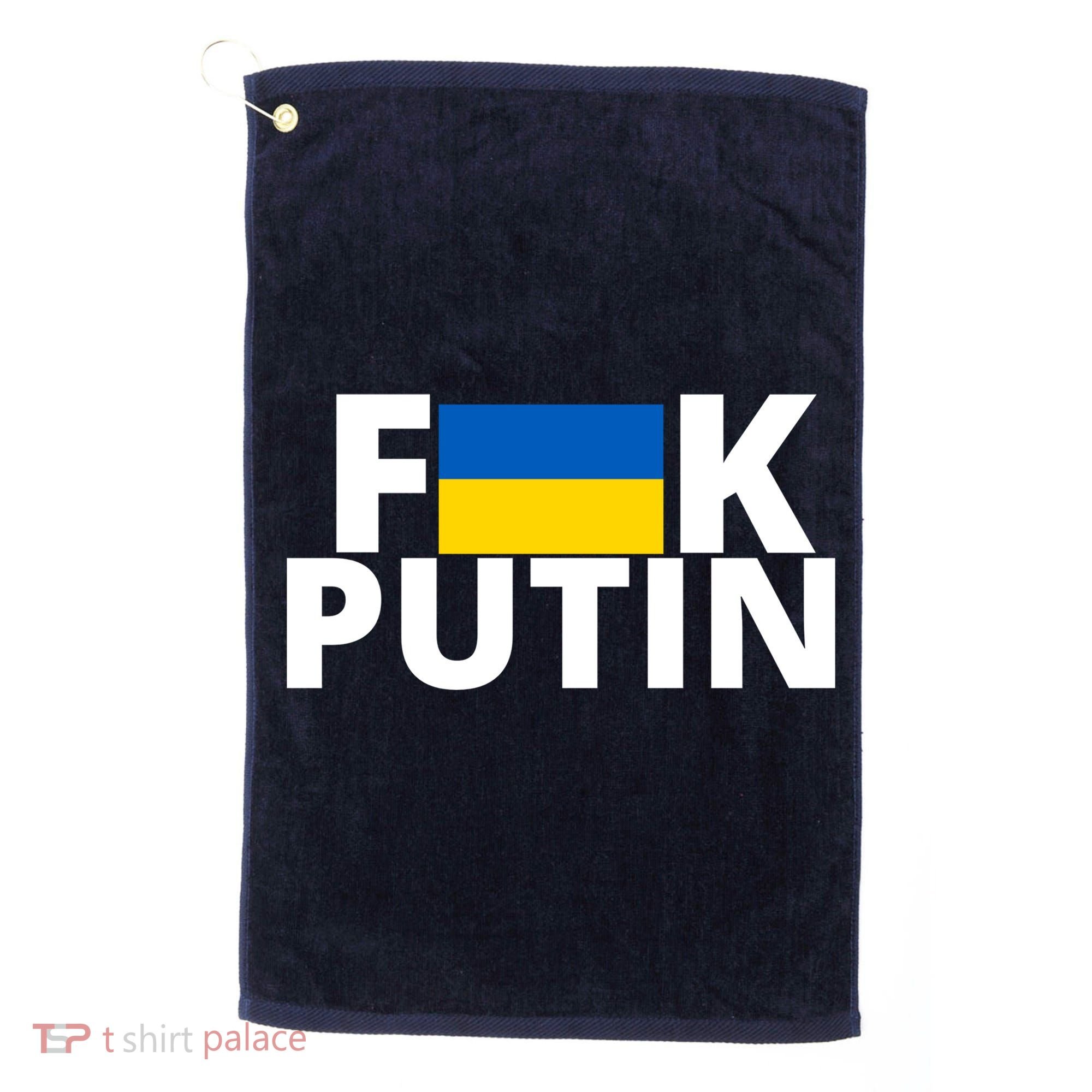 Fuck Putin Ukraine Flag Golf Towel