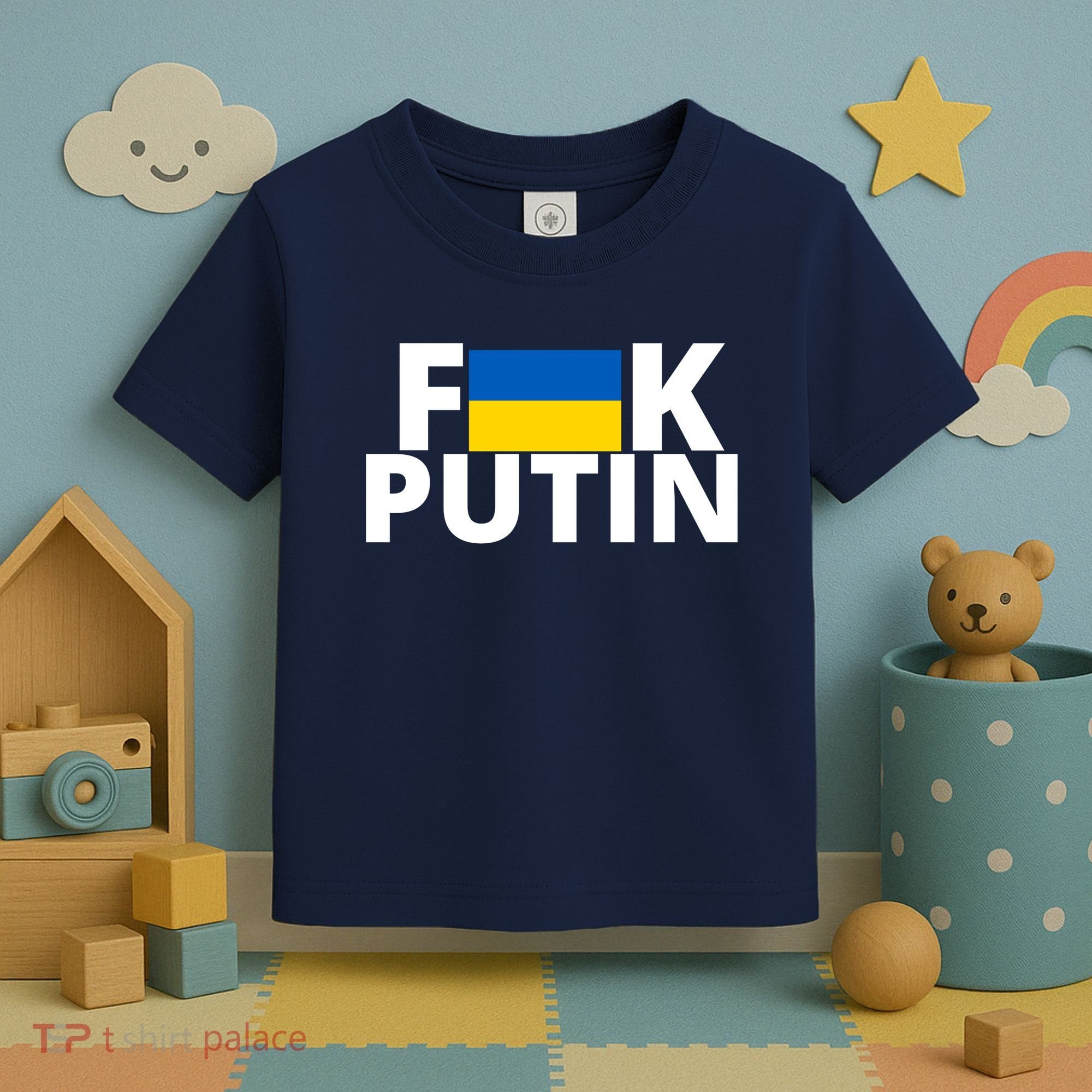 Fuck Putin Ukraine Flag Toddler T-Shirt