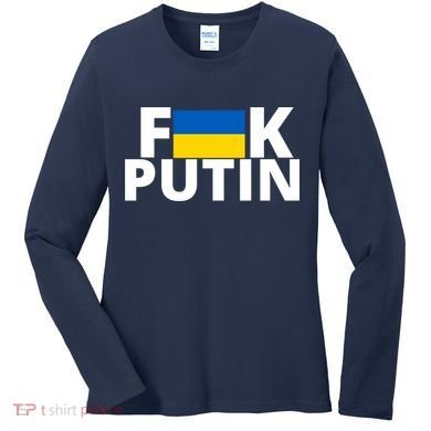 Fuck Putin Ukraine Flag Women's Long Sleeve Shirt