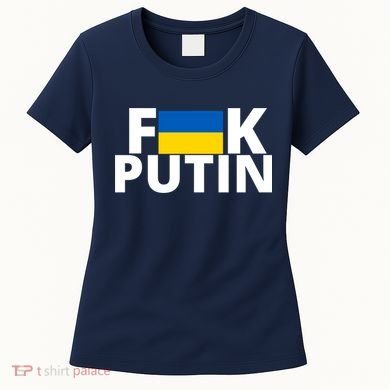 Fuck Putin Ukraine Flag Women's T-Shirt