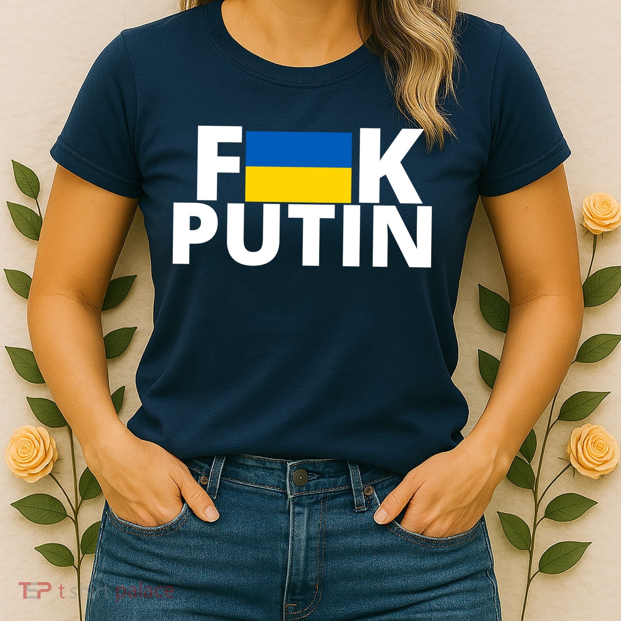 Fuck Putin Ukraine Flag Women's T-Shirt