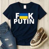 Fuck Putin Ukraine Flag Women's T-Shirt thumb 3