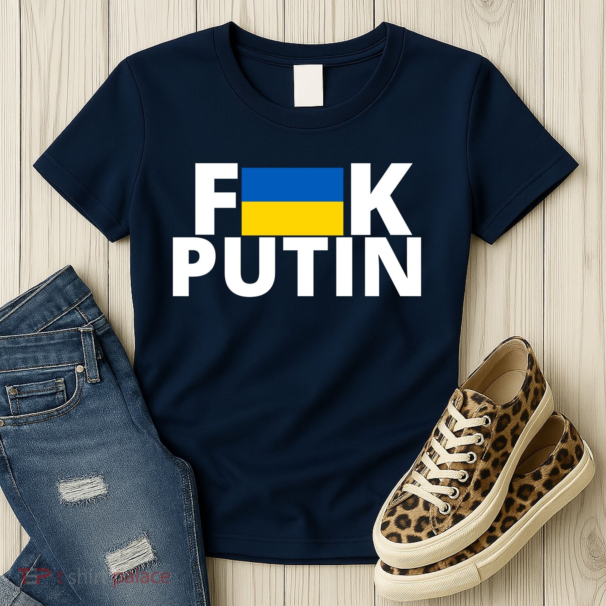 Fuck Putin Ukraine Flag Women's T-Shirt