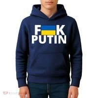 Fuck Putin Ukraine Flag Kids Hoodie thumb 4