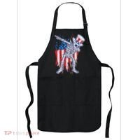 Funny Patriotic USA American Flag Dabbing Skeleton Apron thumb 0