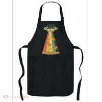 Funny Pizza Ufo Alien Eating Pizza A Ufo Extraterrestrial Apron thumb 0