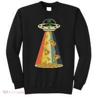 Funny Pizza Ufo Alien Eating Pizza A Ufo Extraterrestrial Sweatshirt thumb 0