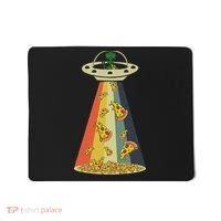 Funny Pizza Ufo Alien Eating Pizza A Ufo Extraterrestrial Mousepad thumb 0