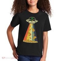 Funny Pizza Ufo Alien Eating Pizza A Ufo Extraterrestrial Kids T-Shirt thumb 2