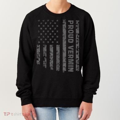 Funny Proud Vermin American Flag Women's Sweatshirt