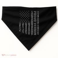 Funny Proud Vermin American Flag USA-Made Doggie Bandana thumb 0