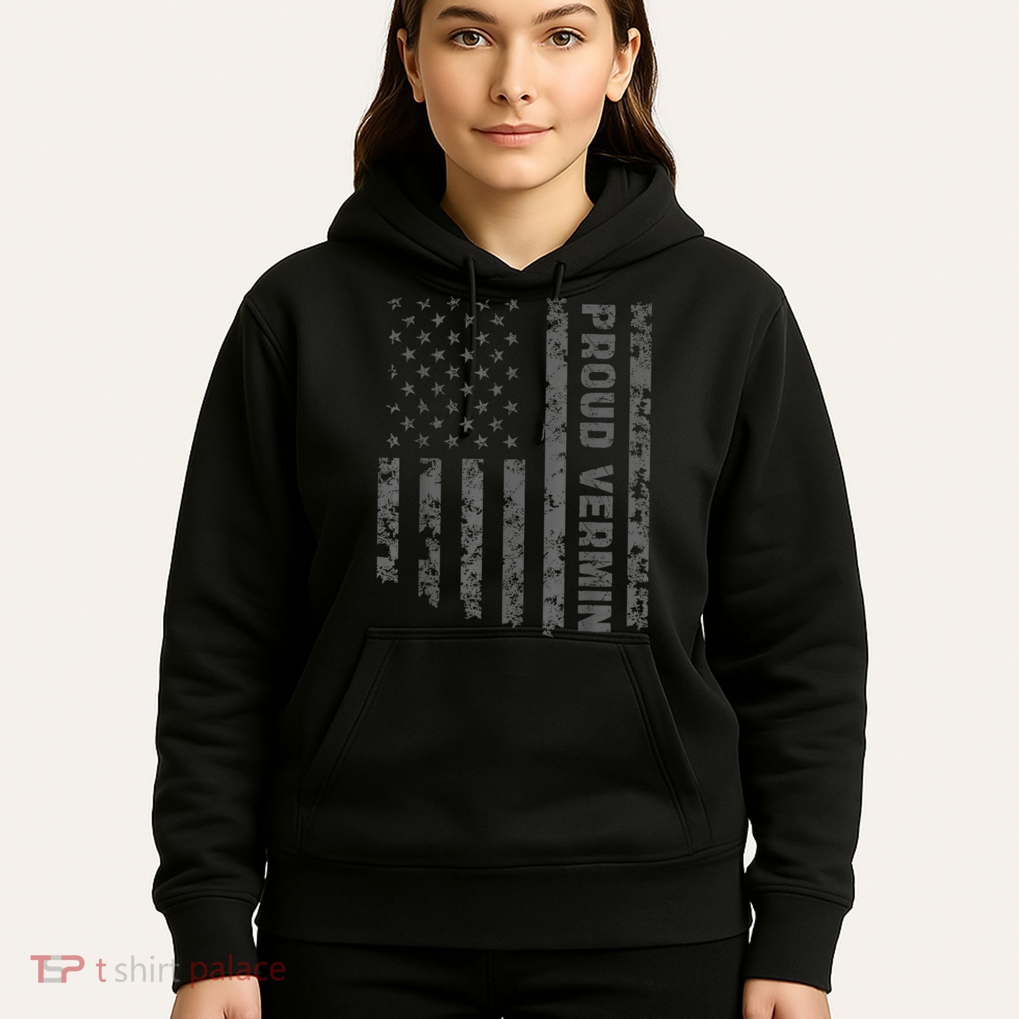 Funny Proud Vermin American Flag Hoodie