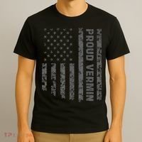 Funny Proud Vermin American Flag T-Shirt thumb 3