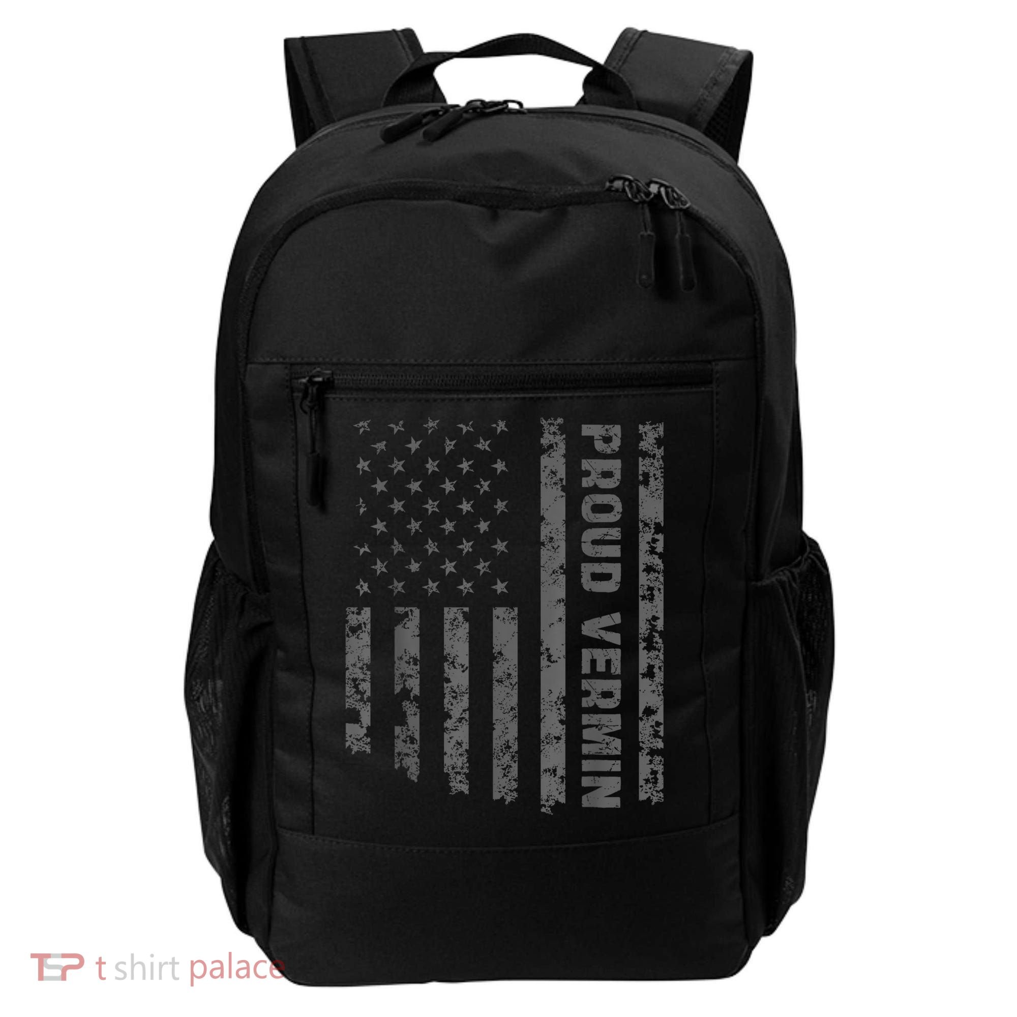 Funny Proud Vermin American Flag Backpack