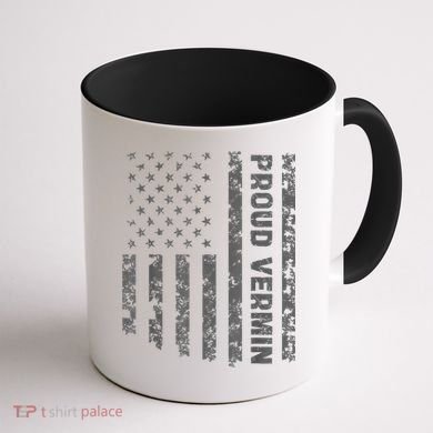 Funny Proud Vermin American Flag Coffee Mug back