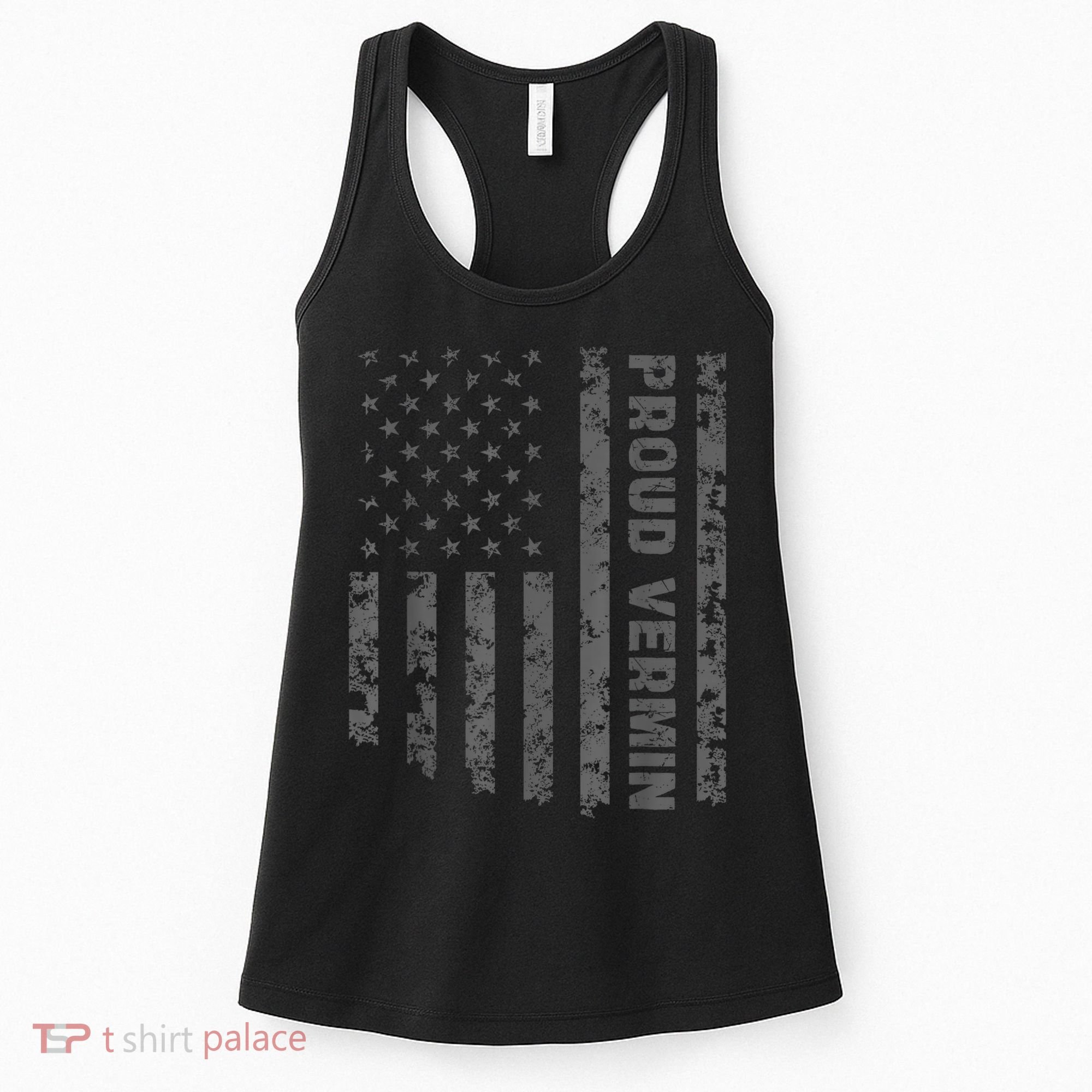 Funny Proud Vermin American Flag Women's Tank Top