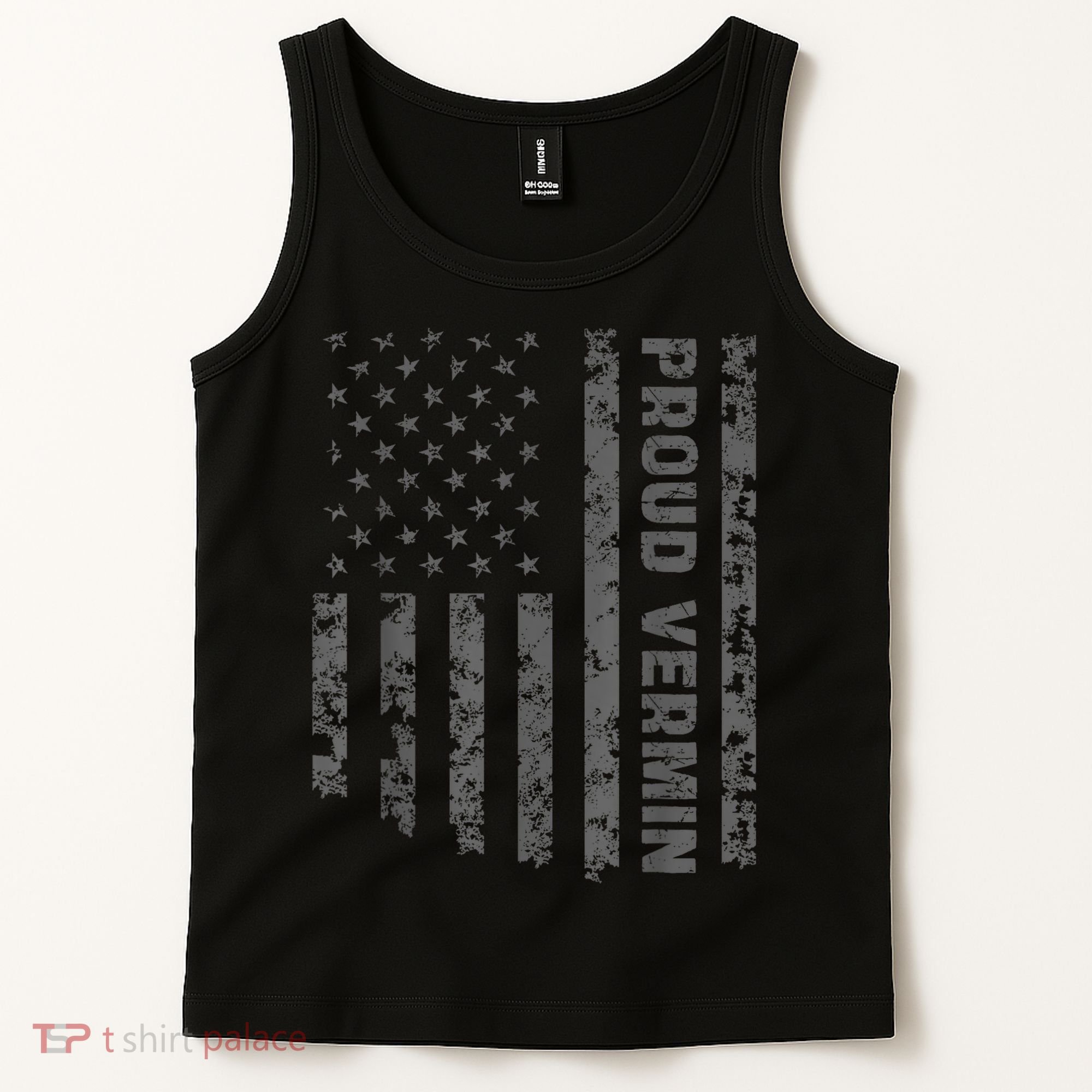 Funny Proud Vermin American Flag Tank Top