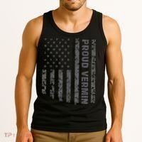 Funny Proud Vermin American Flag Tank Top thumb 3