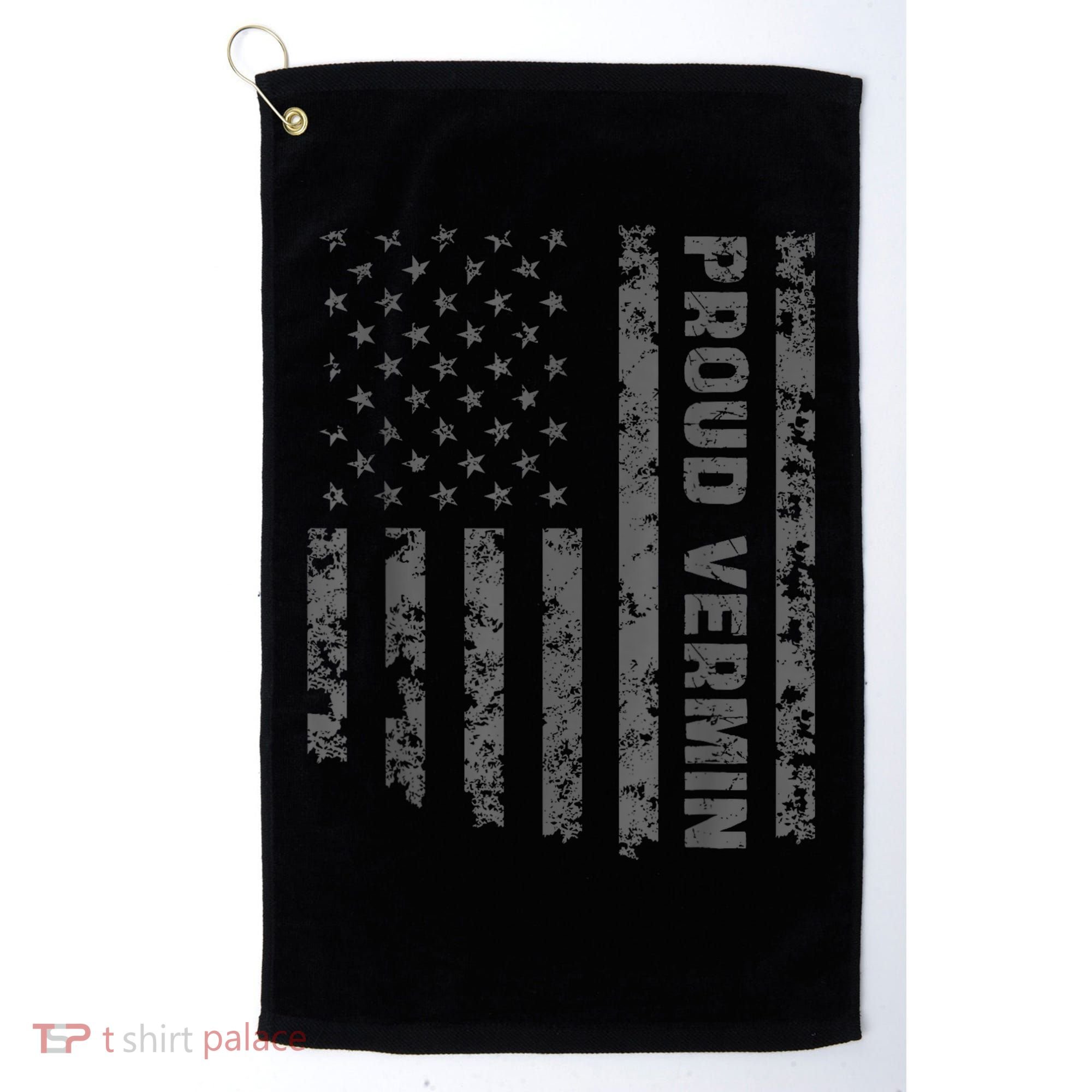 Funny Proud Vermin American Flag Golf Towel