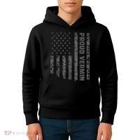 Funny Proud Vermin American Flag Kids Hoodie thumb 4